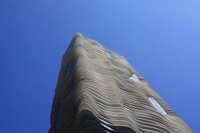 Chicago skyscraper on blue sky background