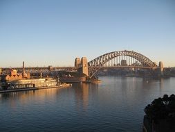 harbor bridge at morning, australia, sydney