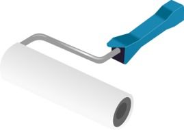 paint roller, hand tool, illustration
