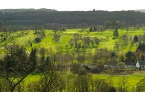 beautiful spring landscape, uk, scotland, stirling