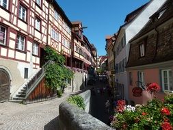 picturesque old town view, germany, meersburg