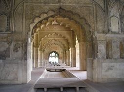 red fort, ancient interior, india, delhi