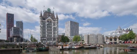 Old port in the Rotterdam city