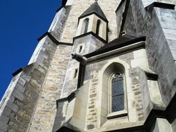 part of st florin church facade, principality of liechtenstein