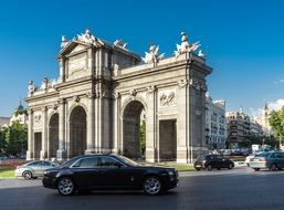 madrid black bentley door ancient monument