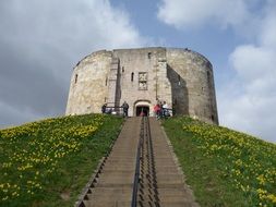 clifford’s tower stone castle, york, uk