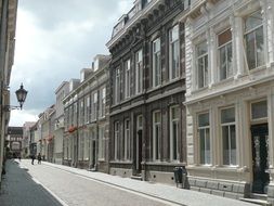 urban street in town with beautiful architecture, netherlands