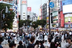 Japan Citizens in city tokyo street view