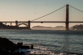 Golden Gate Bridge in San Francisco with sunset views