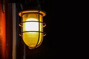 lantern lamp halloween dark yellow light