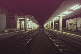 empty railway station