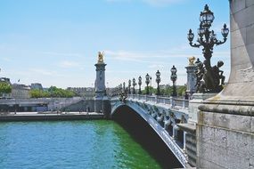 Alexander III bridge at summer, france, paris