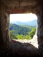 view to hills from vista castle, austria