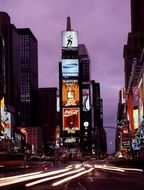 times square new york city night view