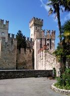 medieval towers of the Scaliger Castle, italy, Sirmione