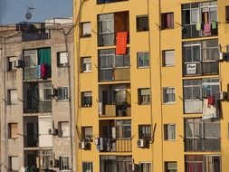 old grunge panel houses, spain, catalonia, ripollet