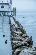 a boardwalk dock on the Сonstance lake