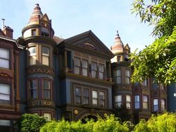 beautiful victorian house among the plants, usa, california, san francisco