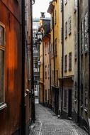 stockholm narrow old town sweden alley