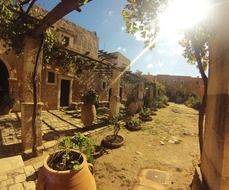 Houses on a Crete island in Greece