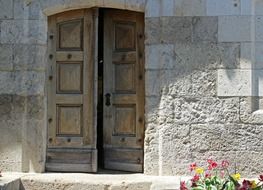 old hinged door