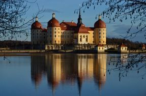 Moritzburg Castle is a baroque palace in Moritzburg