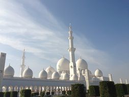 Sheikh Zayed Mosque at sky,side view, uae, abu dhabi