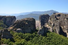 meteora cliff orthodox monastery attraction in Greece