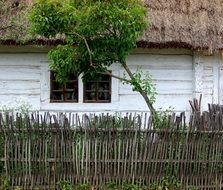 wooden fence at old cottage