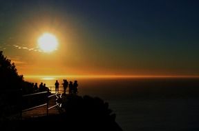 sunset on the coast of africa