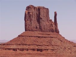 The Mitten, red rock formation in monument valley, usa, utah, arizona