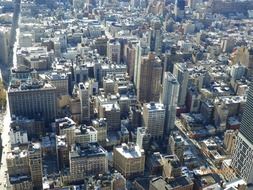 aerial view of the Empire State Building