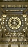 bottom view of ceiling in commercial center building