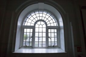 old half-round window