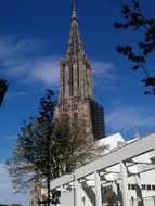 top of ulm cathedral at sky, germany, mÃ¼nster