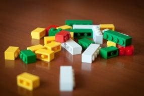 colorful lego building blocks close up