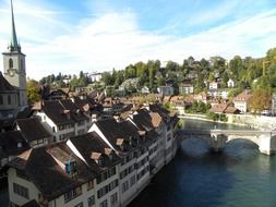 old city at river, switzerland, bern