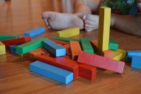 colorful blocks toy education game