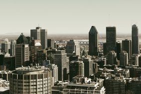 top view of downtown, canada, montreal