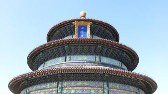 temple of heaven roof at sky, china, beijing