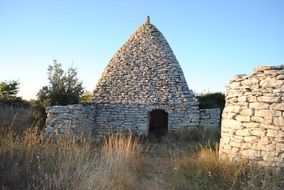 boris stone house view, france, luberon