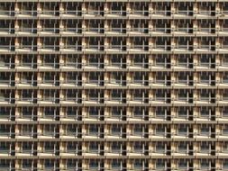 stereotype facade of multi-storey building