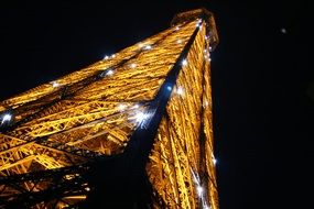 eiffel tower lights at night, france, paris