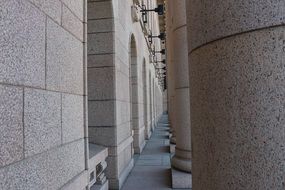 Stone pillars of a building