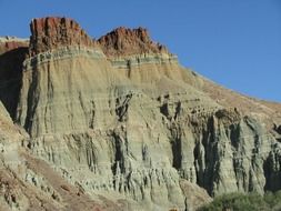 scenic cathedral rock at sky, usa, oregon, John Day Fossil Beds National Monument