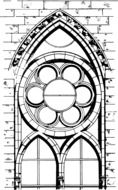 gothic cathedral window, drawing