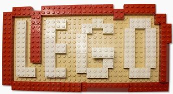 lego, lettering from toy building blocks