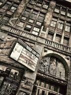 grunge facade of old building, germany, berlin