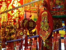 singapore china town colorful traditional symbols