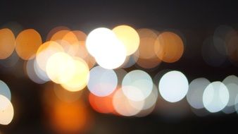 Colorful night lights, bokeh on blurred background